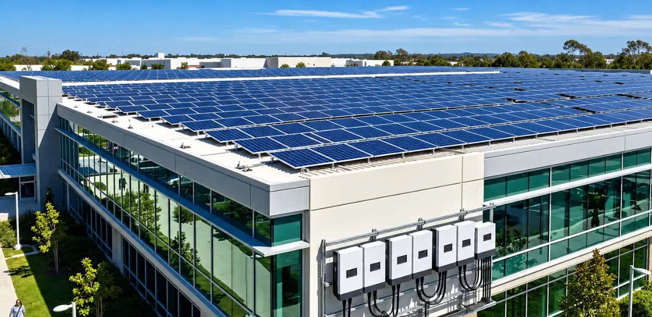 Commercial solar installation