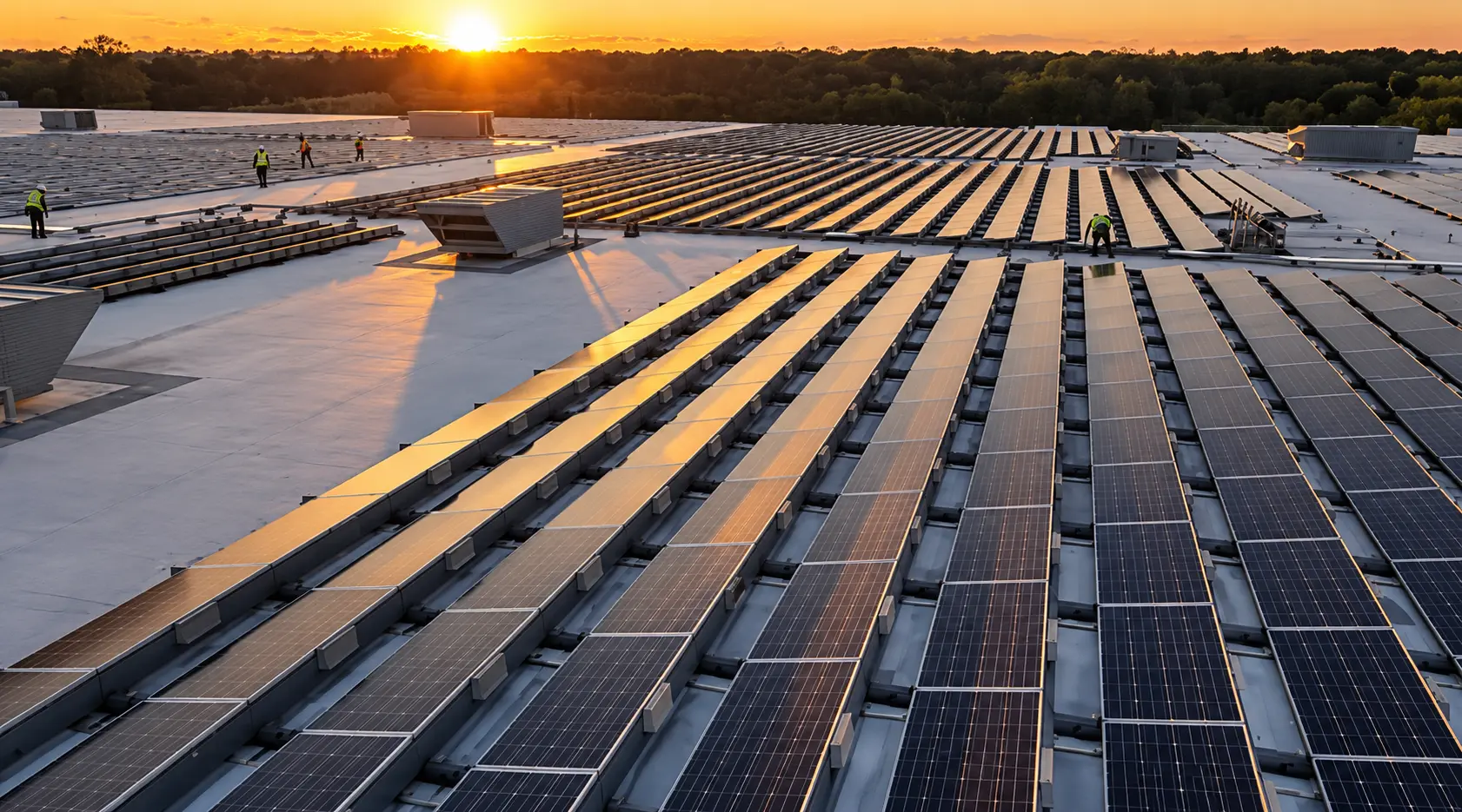 Industrial solar installation